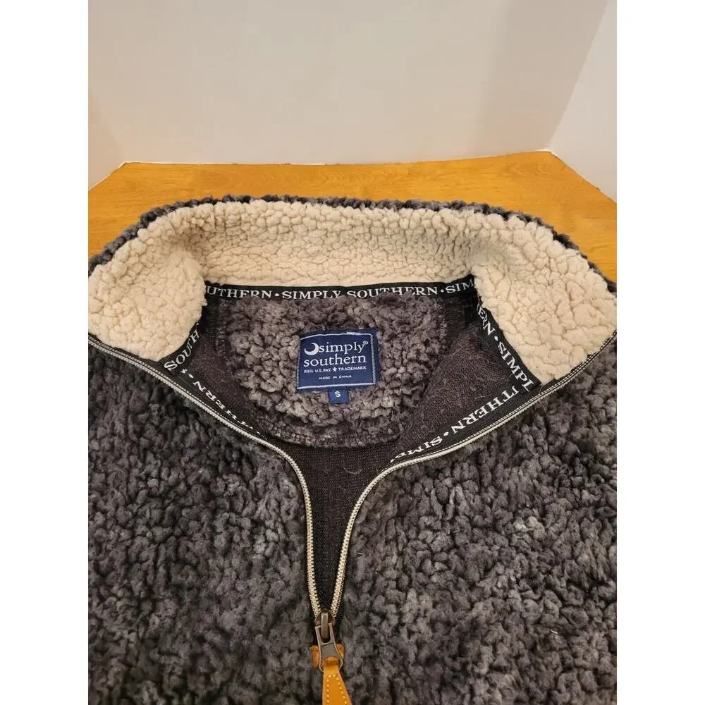 Simply Southern Fluffy Warm Quarter Zip Fleece Ladies Size S - Picture 1 of 10